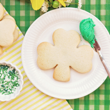 Load image into Gallery viewer, Cookies, Ready to frost Shamrock cookies, 12pk.
